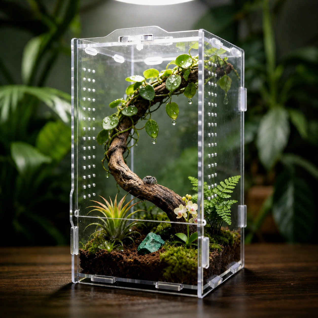 WebHaven Core – Compact Crystal Clear Jumper Habitat
