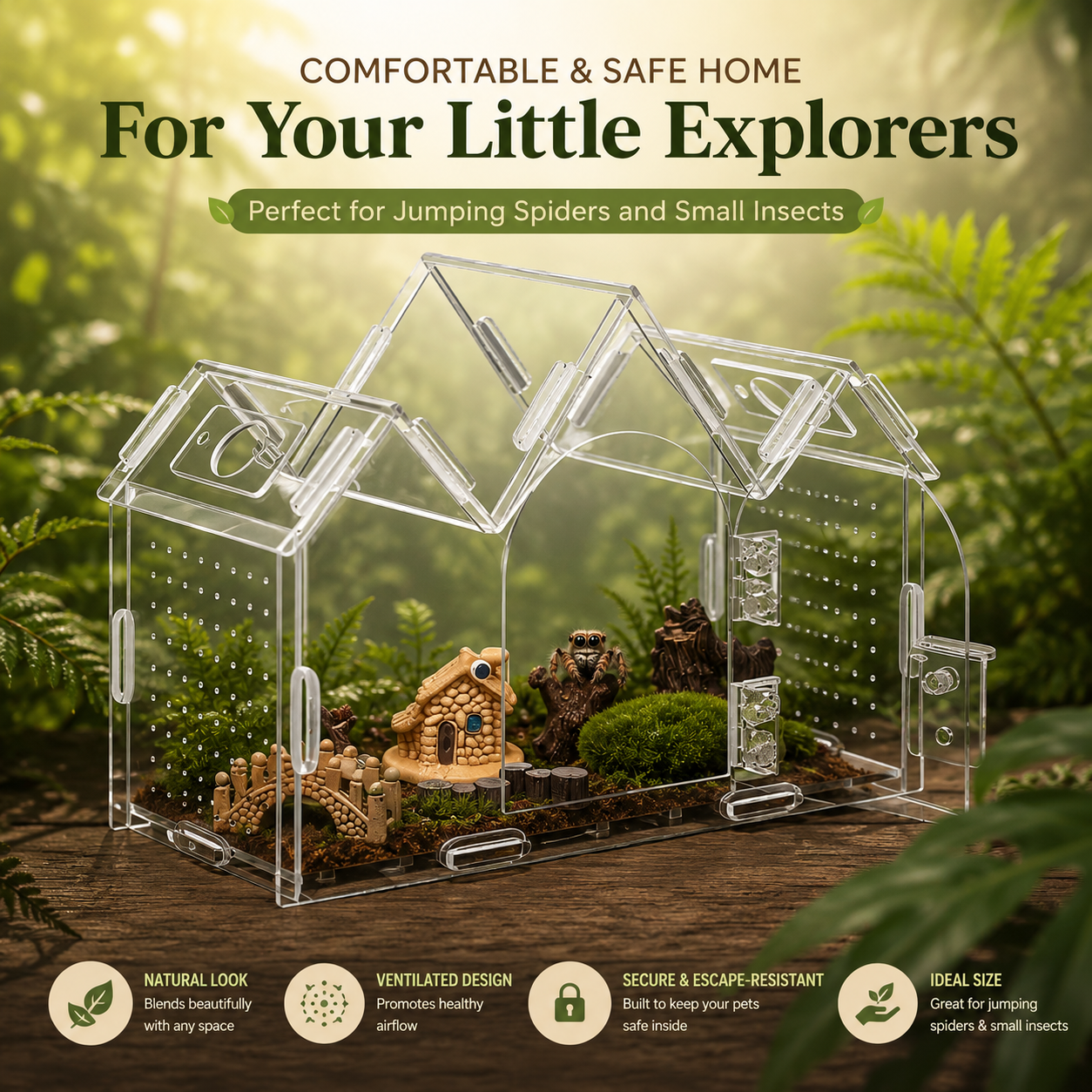 WebHaven Estate – Luxury Acrylic Jumper Enclosure