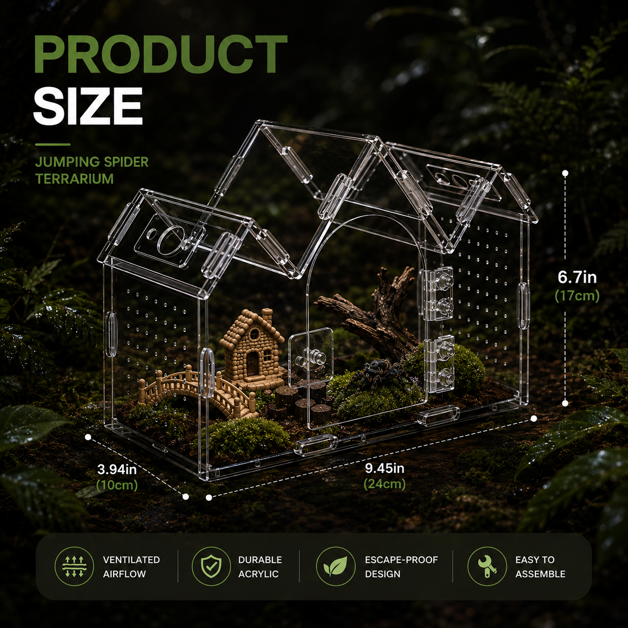 WebHaven Estate – Luxury Acrylic Jumper Enclosure